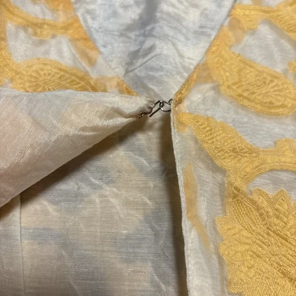 Vtg Mary McFadden Vest Womens Medium Jacquard Linen/Rayon Paisley Artsy Hippie L - Picture 9 of 9